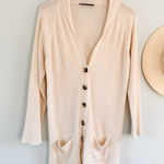 Jenni Kayne | Silk Cashmere Blend Cream Long Cardigan | Sz M Size M Photo 0