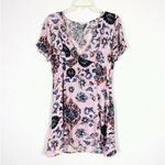 Urban Outfitters Somedays Lovin' Deep V Neck Pink Paisley Mini Dress Photo 2