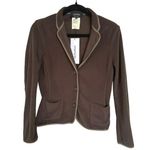 Max Mara 'S Chocolate Brown Fleece Button Down Quiet Luxury Blazer Jacket Medium Photo 0