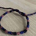 Handmade Saffron Bracelet, anklet, trendy, comfortable, tie, embroidery thread, woven, gi Photo 0