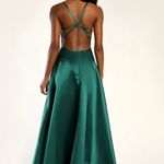 Fete Fantasy Emerald Green Taffeta Backless A Photo 1