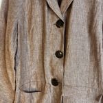 Austin Reed Light Brown 100% Linen Tunic Boyfriend Jacket Lightweight Size 10 Photo 3