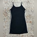 Adidas  Black Tennis Dress with White Stripes Size Large Photo 1