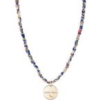 Picky Pica NWT Necklaces Mix of Cotton fabric, Silver Chain and Brass Plate Photo 0