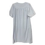 Adonna VTG  Blue Snap Front robe House Dress Pockets waffle knit Women's Sz M Photo 6