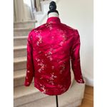 Vintage Reversible Satin Pink & Gold Chinoiserie Dragon Floral Chinese Jacket Size M Photo 3