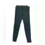 ZARA  Slim Fit Medium Rise Black Moto Jeans with Zipper Ankle‎ Size 4 Photo 6