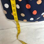 American Living  Navy and Orange Polka Dot Midi Dress Photo 8
