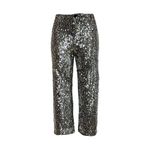 Anthropologie MAEVE x Colette Cropped Wide-Leg Sequin Pants, Silver, 25” Photo 4