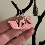 Flamingo Mini Wooden  Earrings Photo 0