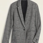 Old Navy  XL Classic Glen Plaid Blazer for Women Black & White, EUC Photo 0