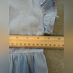 Andree by Unit Blue White Pinstripe Tiered Babydoll Top Size M (1122) Photo 9