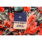 Old Navy Cottagecore Floral‎ Smocked Mini Dress Milkmaid Top Puff Sleeve Tie Front Size M Photo 4