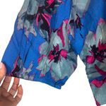 Band of the Free Blue Floral Key Hole Back Square Neck Crop Top Women Sz M Size M Photo 4