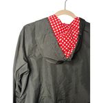 Disney  Parks Minnie Mouse Women's M Black Polka Dot Hooded Windbreaker 22x26.5 Photo 6