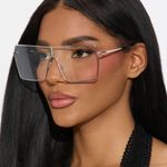 Stylish Clear Frame Women's Glasses Silver Photo 1
