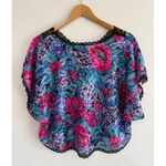 80s Floral Sleep Set size large Green Photo 4