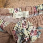 Ginger G  Pink Floral Boho Short Sleeve Blouse Sz M‎ Photo 1