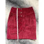 Rebecca Minkoff Brielle Red Corduroy Pocket Button Pencil Skirt Size 0 XS Photo 10