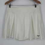 Nike Dri Fit Skirt Skort Womens L White Standard Fit Stretch Compression Liner Photo 0