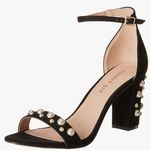 Madden Girl Bitsyy Black Suede Block Heel With Faux Pearls Strappy Party New 9 Photo 0