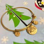 ALEX AND ANI Alix and Ani St. Marten Brass Bangle 4 Charms 7 1/4 Diameter Gently Worn Photo 4