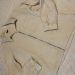 Standard Cloth‎ XL Textured Zip Up Longsleeved Cream Jacket Photo 0