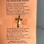 The Cross in My Pocket Christian Poem Card Jesus Crucifix Charm Pendant Gold Photo 3