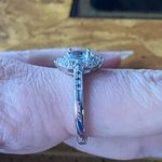 Natural Aquamarine Blue Diamond Sterling Silver Ring Size 9.75 Photo 2