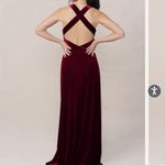 Revelry Burgundy Dylan Velvet Dress Size 8 Photo 1