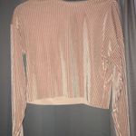 Double Zero Velvet Dusty Pink Cropped Shirt  Photo 0