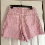 ZARA  Pink Distressed Denim Shorts  Photo 6