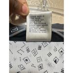 Allison Daley Black White Abstract Print Button Down 3/4 Sleeve Top Photo 6