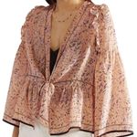 IRO  Jarley Tie-front Printed Silk Crepe De Chine Blouse size 34 Photo 0