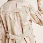 Anthropologie NEW Lida Pink & Tan Camo Distressed Utility Anorak Jacket Size XS Photo 1