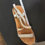UGG  White and Silver Braided Sandals Photo 6
