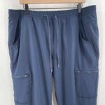 Eddie Bauer Pants Womens SZ 16 Fleece Lined Plaid Navy Plus Curvy Winter PullOn Photo 5