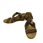 Chocolat Blu  Brown Metallic Espadrille‎ Strappy Wedge Sandals Size 40 US 9 Photo 7