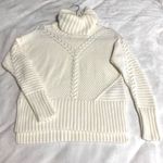 Rachel Ashwell  Cream Winter White Cable Knit Coastal Chunky Sweater M Cotton Photo 9