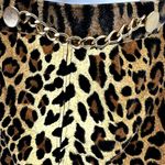 Vintage Jamison Mini Tank Dress Belted Leopard Back Zip Boat Neck Tan Black XS Photo 2