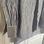FOR THE REPUBLIC NWT  women’s oversized button down blue and white striped size M Photo 1