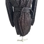 AUDREY 3 PLUS 1 Black Sequin Robe Wrap Dress Size Medium Photo 4
