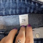 PAC SUN Blue‎ Denim Mini Skirt Distressed Raw Hem Women's Size 28 Blue Photo 2