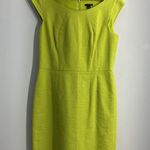 Ann Taylor Womans 6 Green Sheath Dress Cap Sleeves Lined Back Zip Photo 0