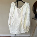 House Of CB  'Carlyn' Ivory Satin Balloon Sleeve Mini Dress/Size S‎ NWOT Photo 12