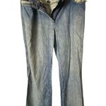 St John Sport Women's Size 12 Straight Leg Jeans Blue Distressed Medium Wash Photo 4