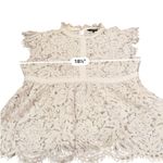 Rachel Zoe RTR Jamie White Floral Lace Short Sleeve Mock Neck Top Sz 12 Photo 8