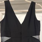 XScape Black Pleated Chiffon Evening Gown – Padded Bodice, Sheer Cutouts, Size 6 Photo 6