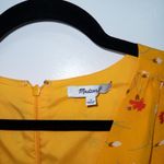 Madewell Yellow Allie Vintage Lace Painted Carnations Silk Belladonna Dress 4 Photo 3