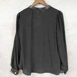 Anne Klein  Sheer Top Blouse Womens Small Minimal Corporate Goth Urban Femme Photo 4